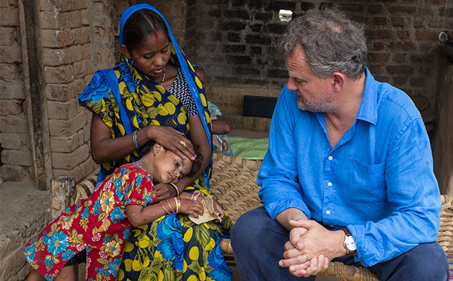 Kishan talks to Hugh about health problems she and her family face due to lack of clean, safe water.