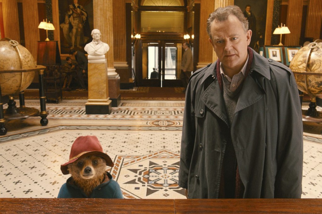 Hugh Bonneville as Henry Brown with Paddington bear.