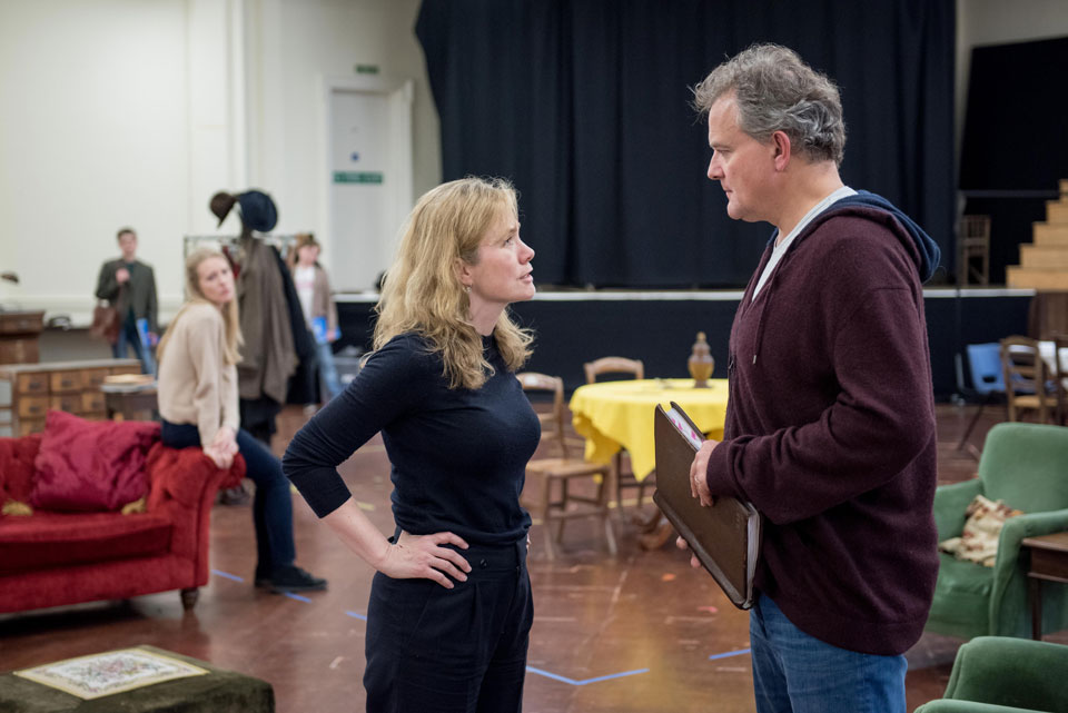 Hugh Bonneville in rehearsals for An Enemy of the People