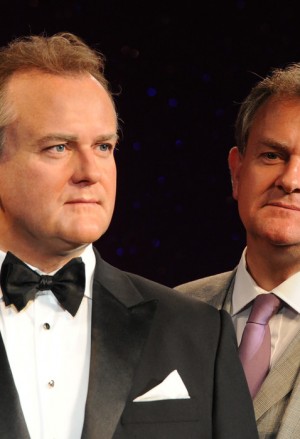 Hugh Bonneville sees double as he meets his Madame Tussauds wax figure