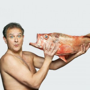 Good lord, what a catch! Downton star Hugh Bonneville poses for fish campaign
